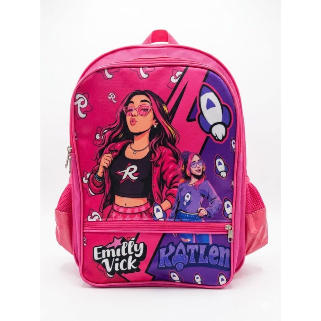 mochila  Escolar Emily Vick  escolar Mochila Reforçada forro Interno