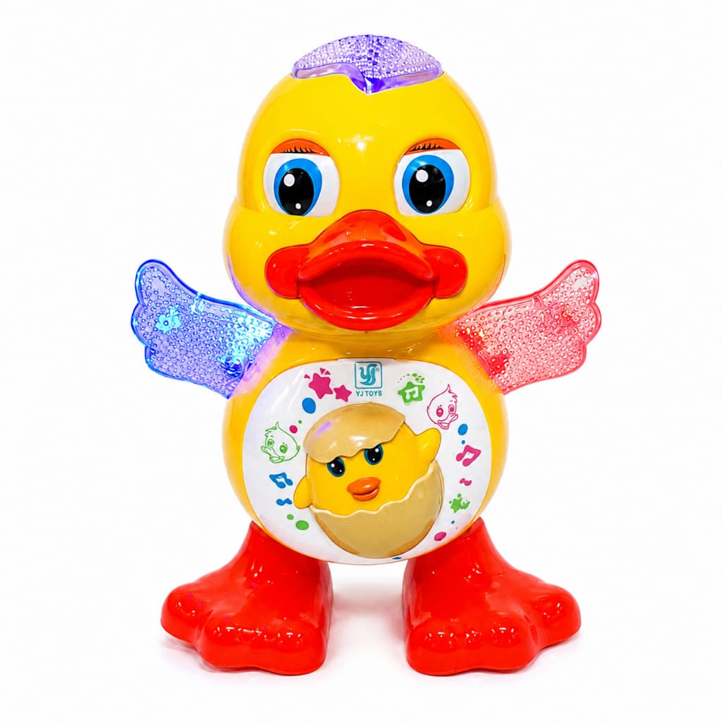 Patinho Dançante Musical Infantil Som Luz Mexe Os Olhos Brinquedo
