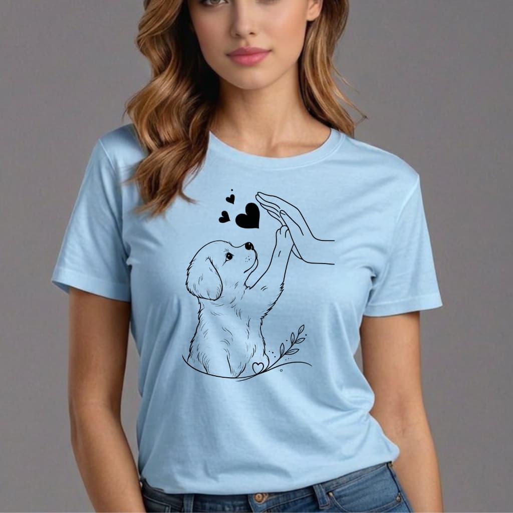 Camiseta Blusa T-shirt Estampada Cachorro Animal Dog Pet Tendência Em Alta Moda Feminina