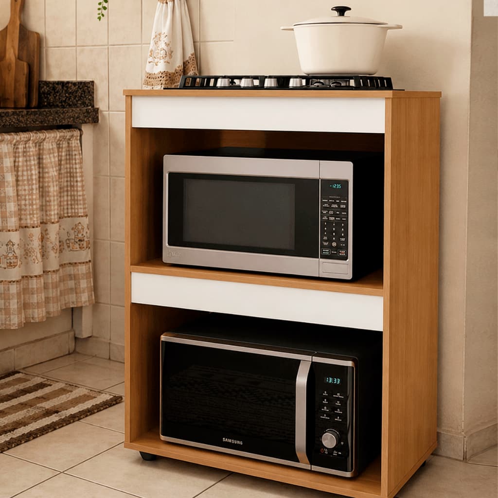 Balcão Cooktop 4 ou 5 Bocas Cozinha Fogão Armário Suporte Prateleira Bancada Gabinete Móvel Tampo