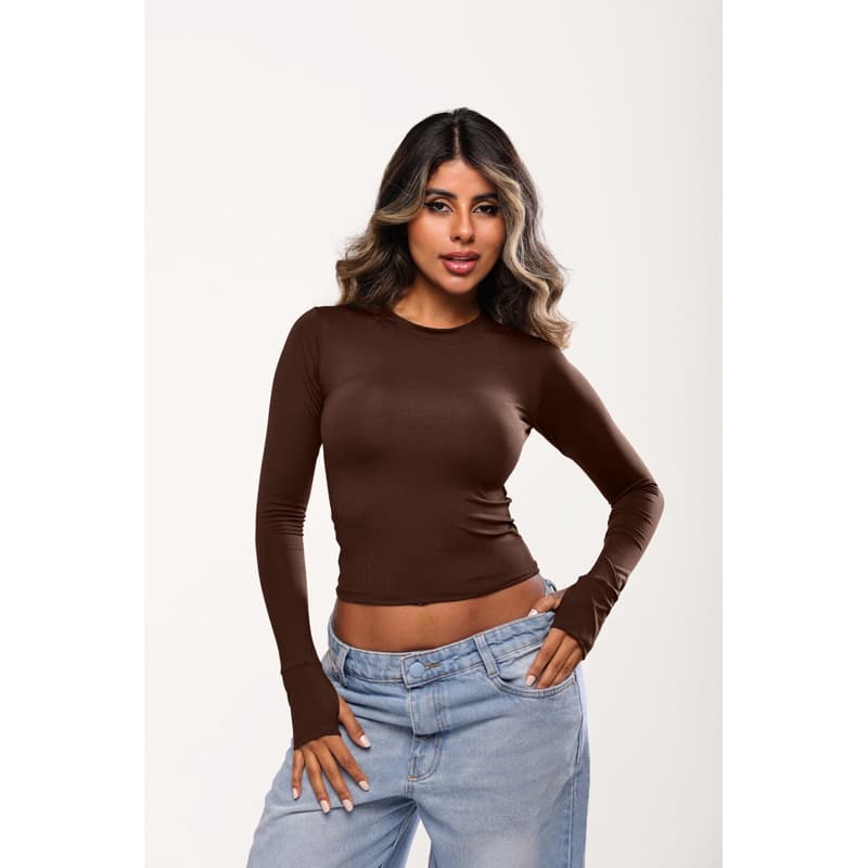 Blusa Manga Longa - Ajuste Perfeito no Corpo
