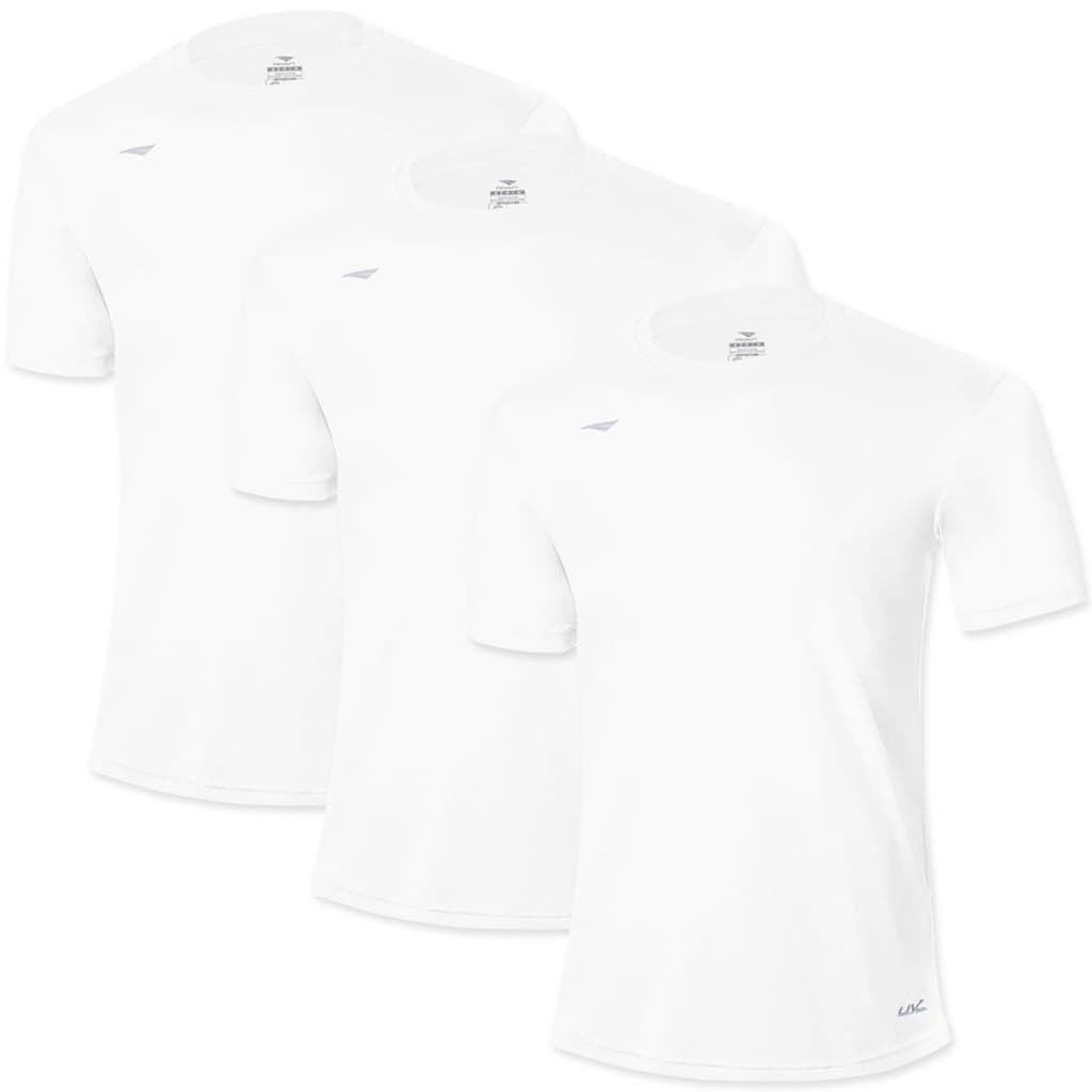 Kit 3x Camisa Branca Preta Cinza Masculina Original Penalty Proteção UV 50+ Esporte Para Treino Academia Treino