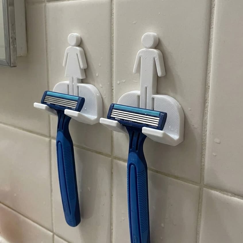 Suporte para Barbeadores de Parede Organizador de Banheiro Masculino e Feminino