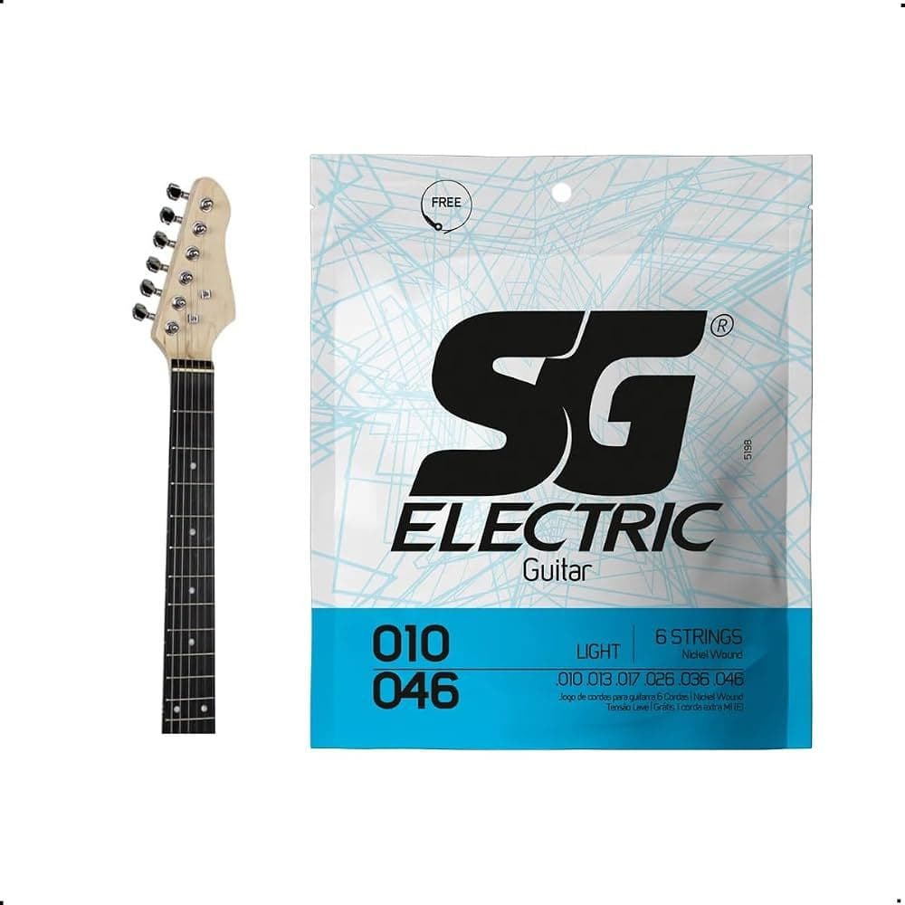 Encordoamento SG para Guitarra Elétrica 6 Cordas - Sonoridade Presente e Durabilidade