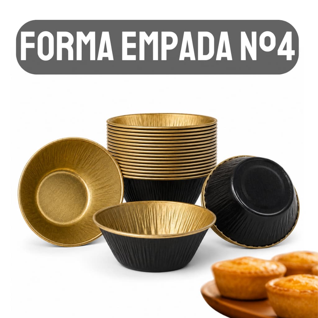 Kit Forma 24 ou 48 Unidades Empada Media Grande Aço Lisa Forminhas Mini Empadinha Salgados Doces