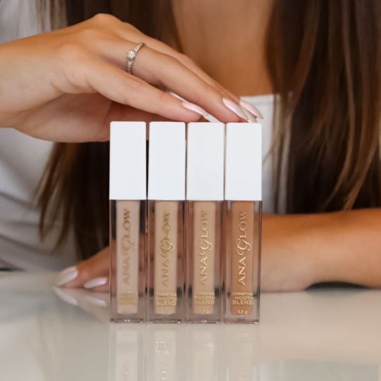 Corretivo Líquido Cobertura Média/ Alta Acabamento Natural Não Craquela Ana Glow
