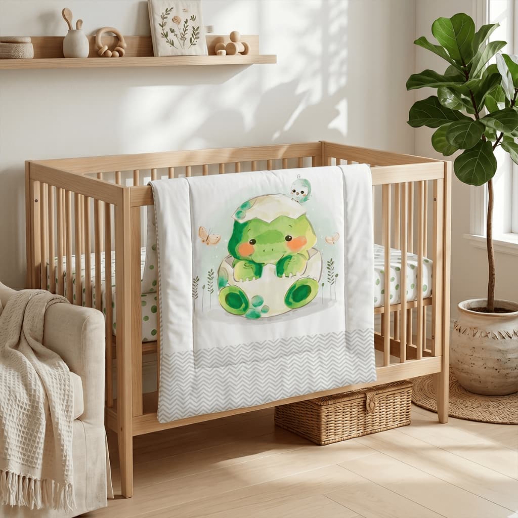 Edredom para Berço de Bebê Americano Padrão Menino 1,45x95cm Enxoval Conforto Linha Pop Baby