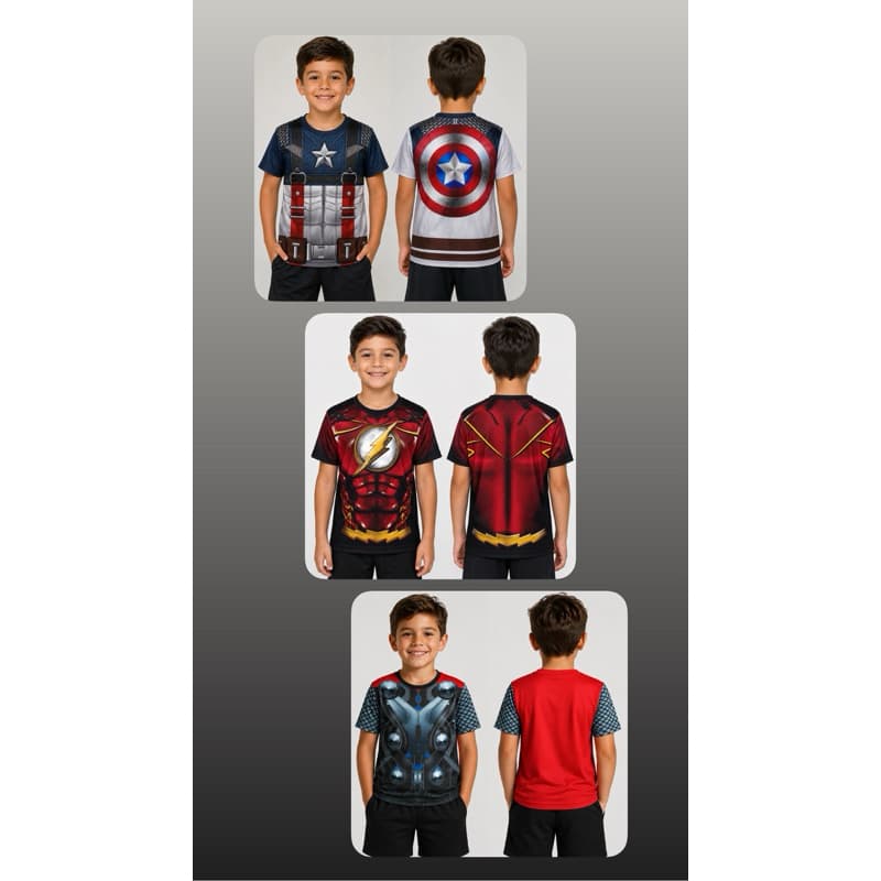 kit 3 camisa infantil