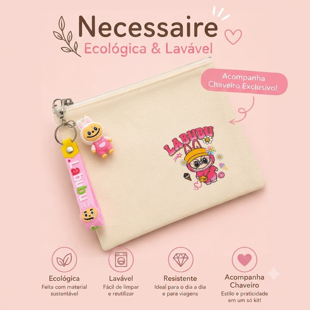 Necessaire de Algodão Cru