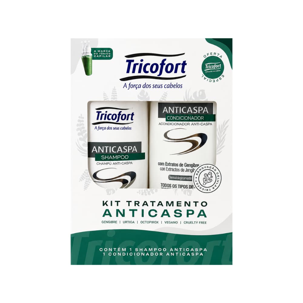 Kit Tricofort Anticaspa – Shampoo 250ml + Condicionador 250ml