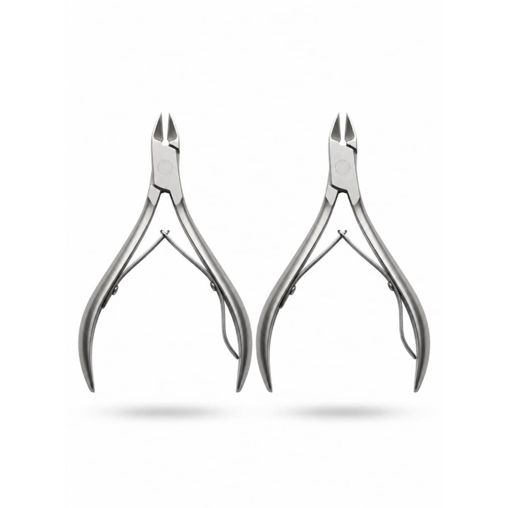 Kit com 2 Alicates de Unha para Cutículas em Aço Inoxidável - Para Unhas para Peles Mortas e Ferramenta Profissional
