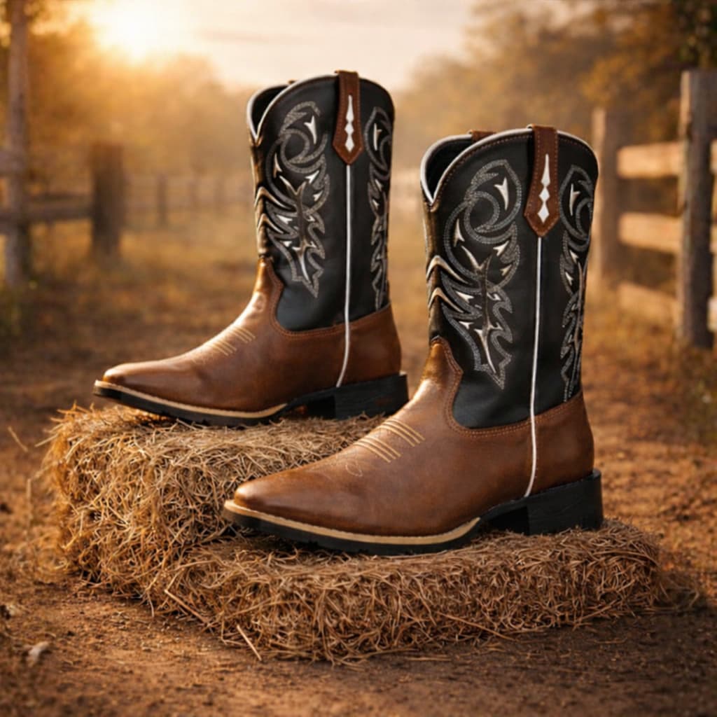 Bota Texana Masculino Country Premium – Estilo Western, Conforto e Alta Durabilidade!