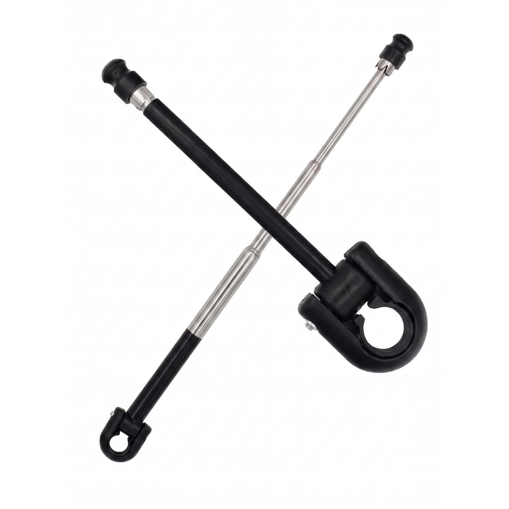Antena Corta Pipa Moto Retrátil Guidao Aço Inox Preta