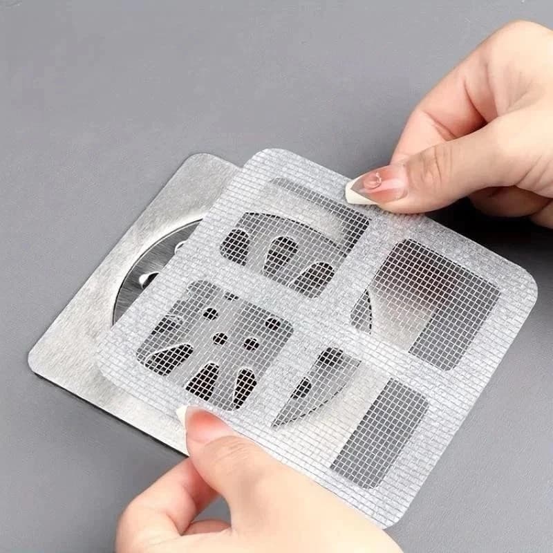 Kit 10/20/30 Adesivos Protetor de Ralo Tela Descartável Anti-Entupimento e Anti-Insetos Para Banheiro Cozinha Casa Práti