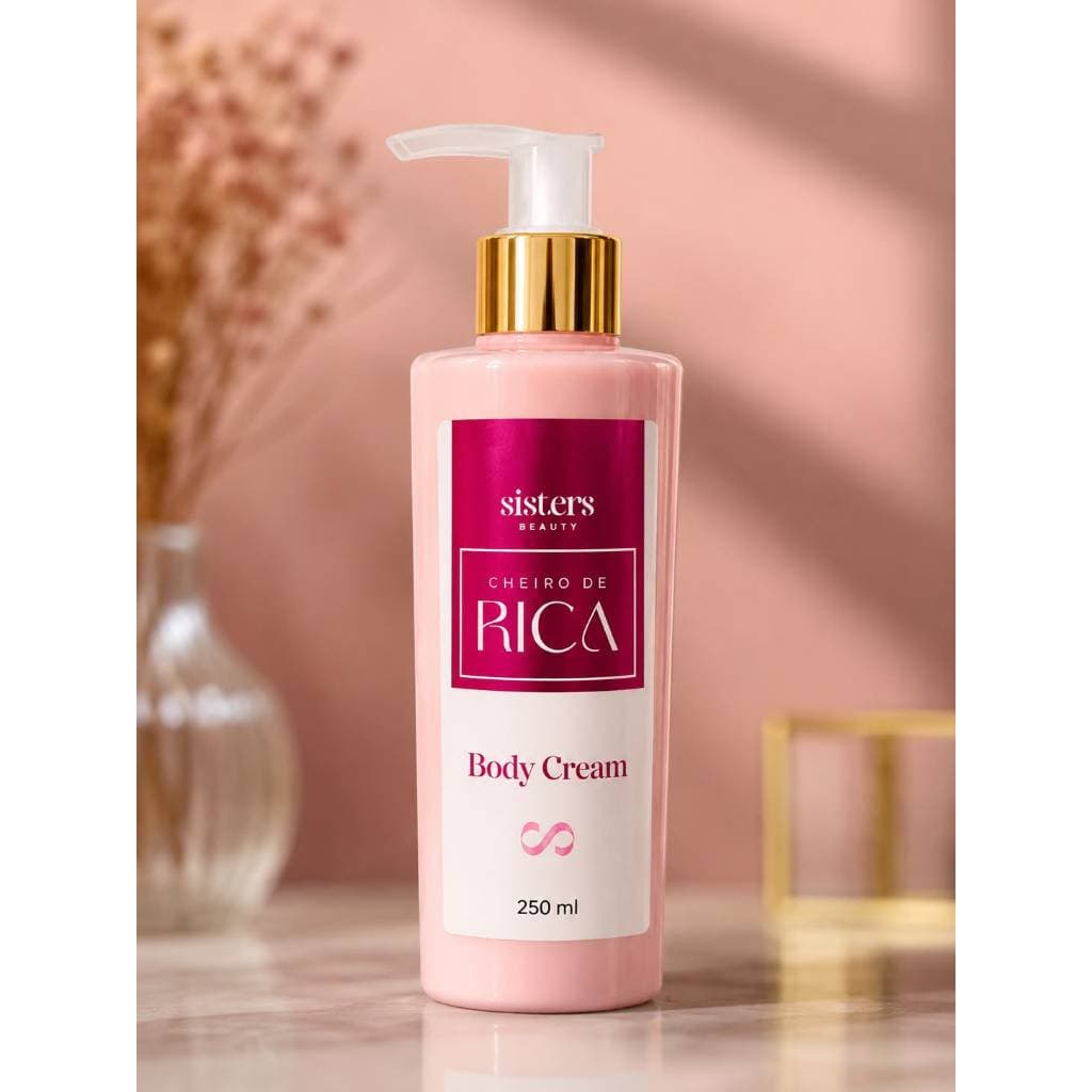 Body Cream Cheiro de Rica Sisters Beauty Hidratante Corporal 250ml