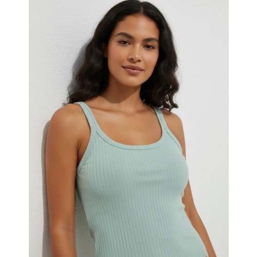 Blusa Básica Regata Alça Malha Canelado Tracy Lunender 469