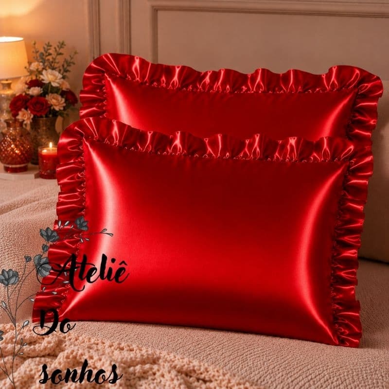 kit par de fronhas liz lindas Cetim anti friz luxo porta capa para  travesseiro para camas luxo