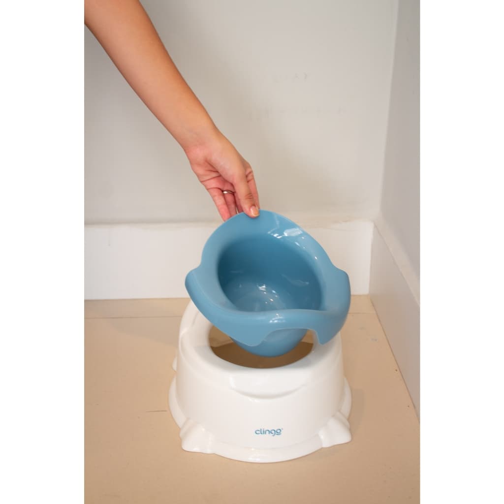 Troninho Infantil Clingo Potty Penico Desfralde Bebê Antirrespingo Azul Rosa