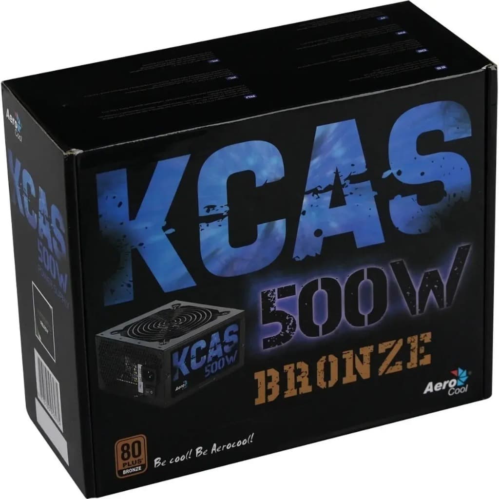 Fonte Atx Kcas 500w 80 Plus Bronze Pfc Ativo Aerocool - Lacrada