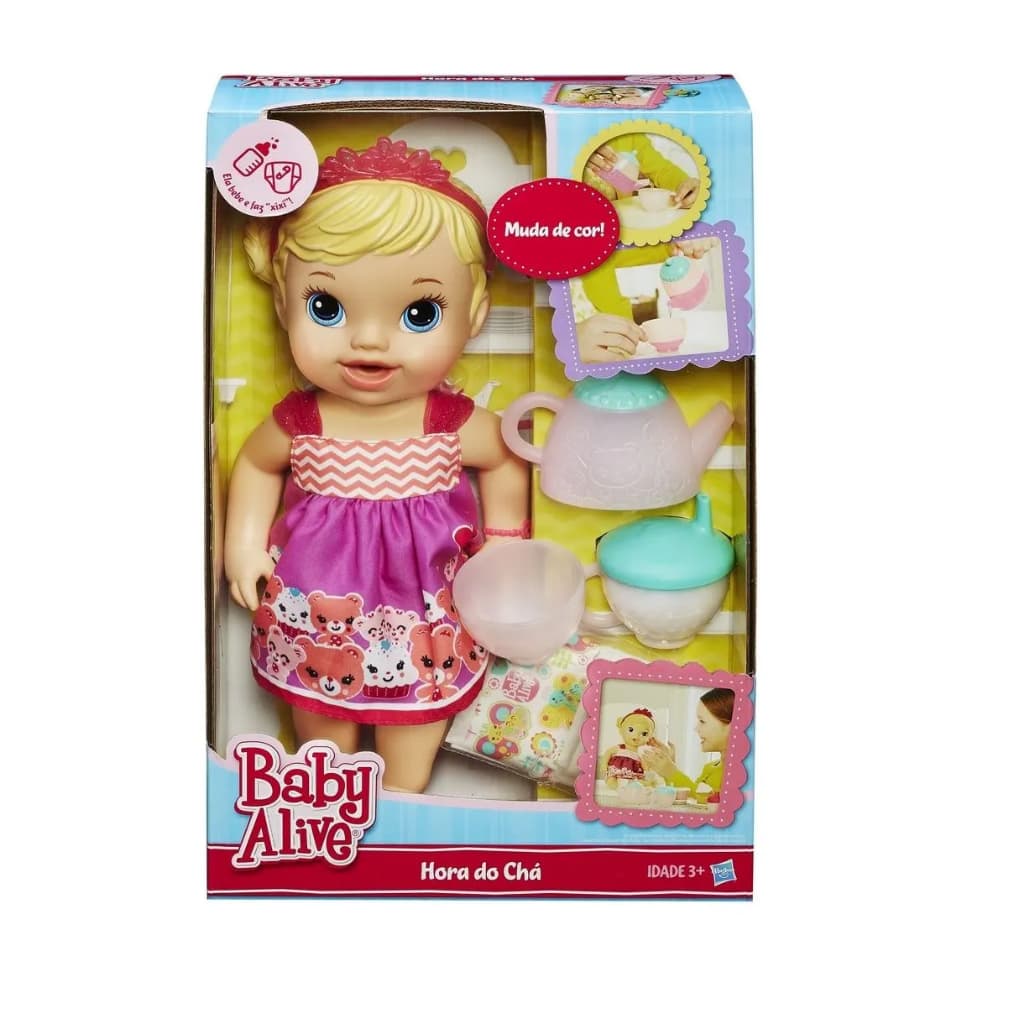 Boneca Baby Alive Hora Do Chá Loira Faz Xixi - Hasbro A9288