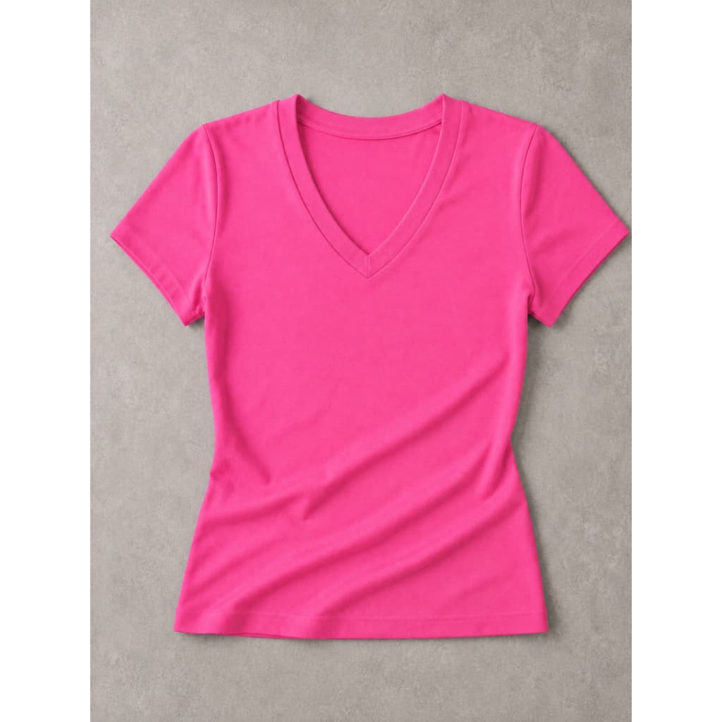Blusa Feminina Viscolycra Gola V Cores Variadas