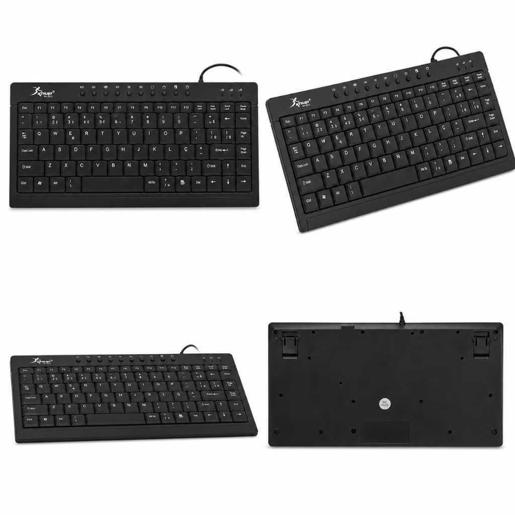 Teclado Com Fio Usb Pequeno Notebook Compacto Slim Qualidade Knup KP2013