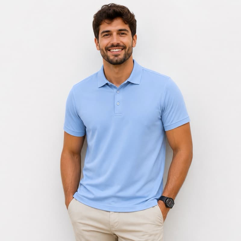 Camisa Polo Tecnologica Tecido Gelado Elástico Manga curta .