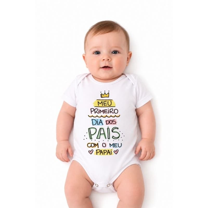 Body bebê branco personalizado dia dos pais papai- body eu amo a dinda