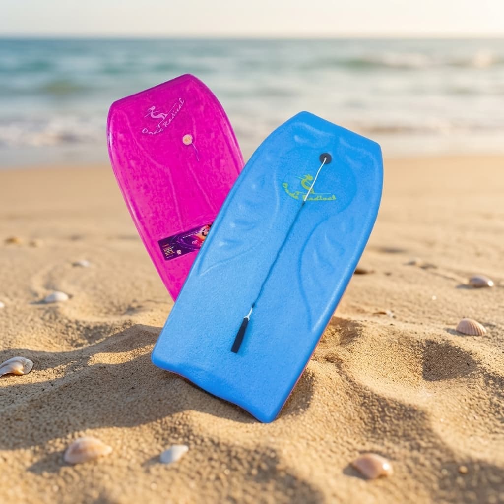 Prancha Surf Bodyboard com Leash Cores Sortidas - Prancha Grande 42x100cm e Junior 42x72cm