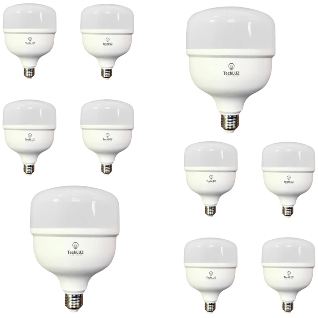 Kit 10 Lâmpada Led Bulbo 100w 6500k Alta Potencia Branco Frio