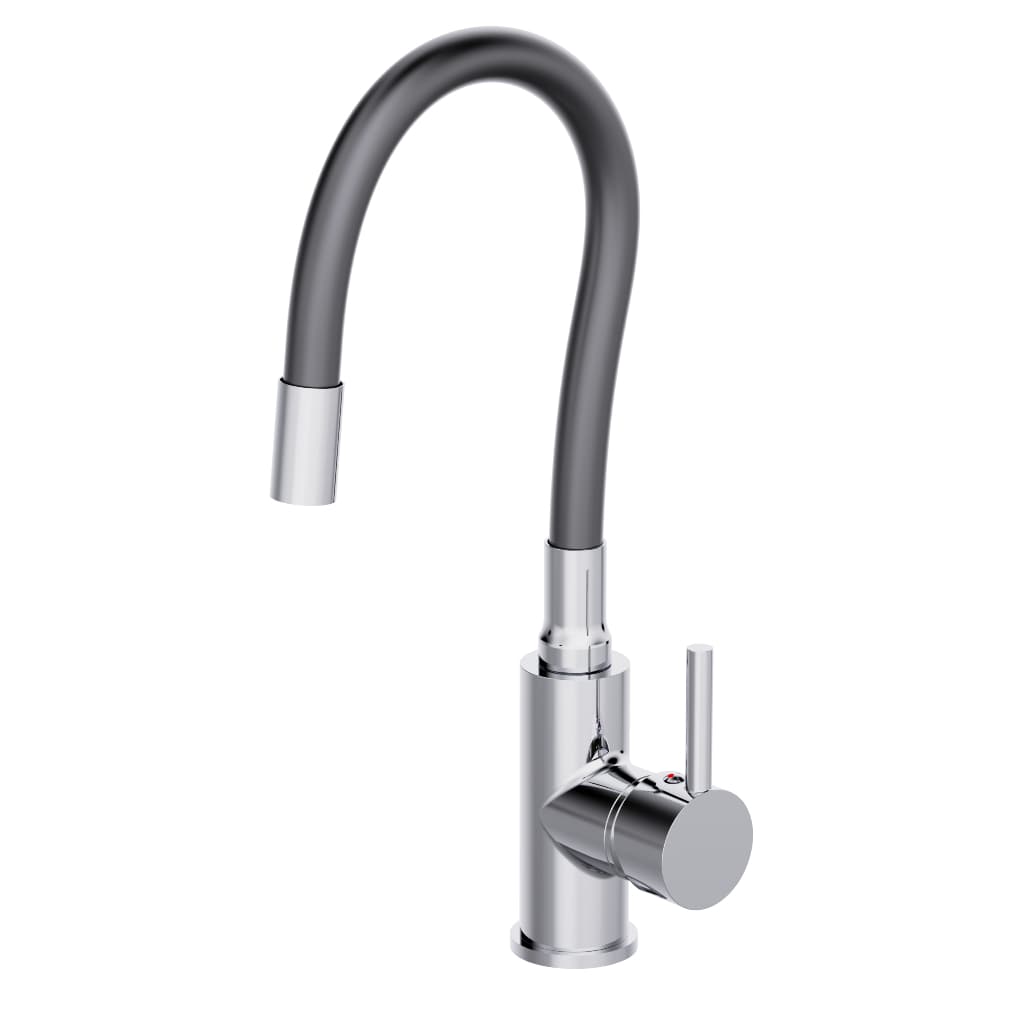 【Leão Original】 Torneira Misturador Gourmet Monocomando Flexível Preta Cozinha Água Quente e Fria