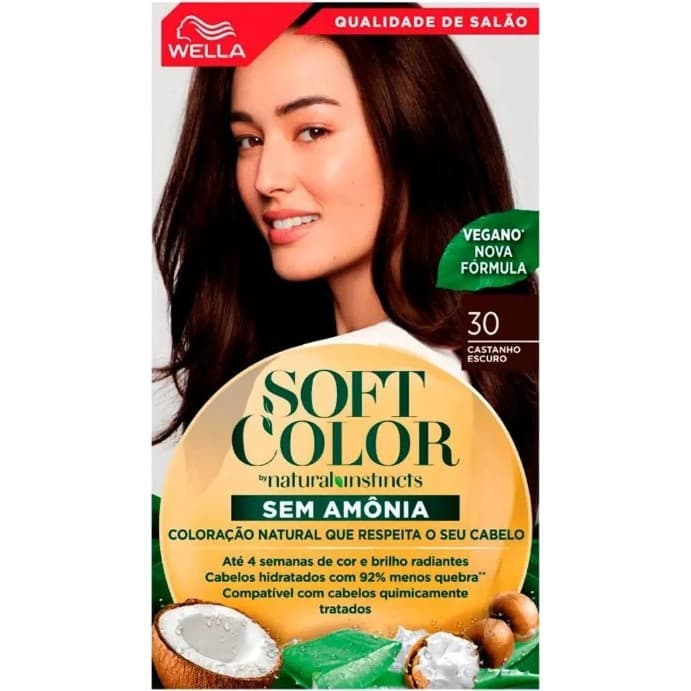 Coloração Soft Color Sem Amônia - Wxz Cor 30 Castanho Escuro