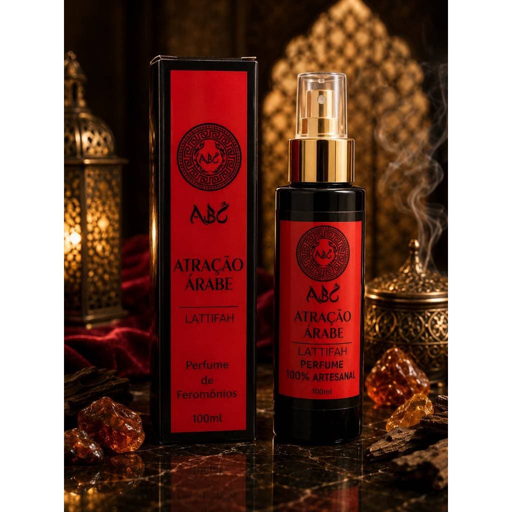 Perfume Masculino Árabe 100ml com Feromônios - Fragrância Intensa e Fixação Prolongada