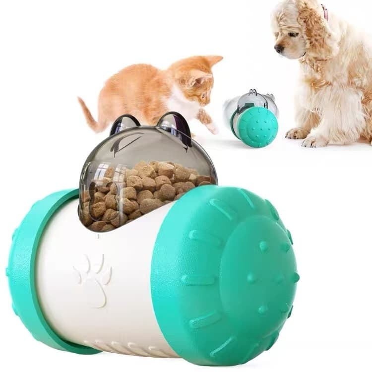 Brinquedo Interativo Dispenser de Ração Ajustável para Cachorro e Gato, Brinquedo Que Solta Petisco, Alimentador Lento A