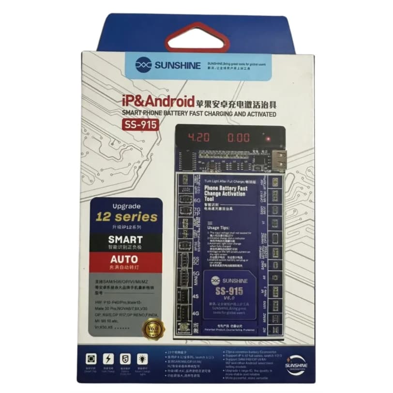 Placa Ativadora de Bateria Sunshine SS-915 V6 Reativador Universal iPhone Android