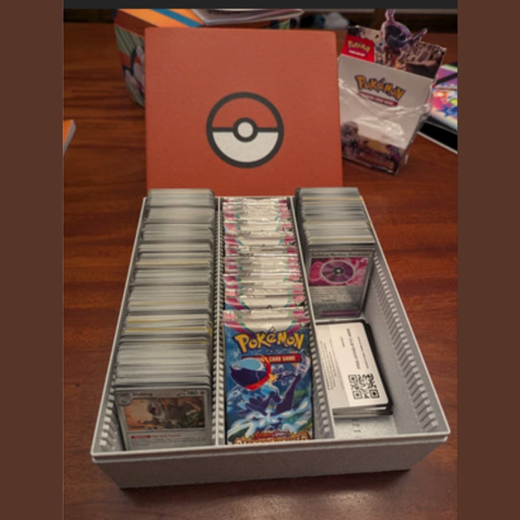 Caixa para cartas Pokémon TCG - Deck Box com 12 separadores - Até 1650 Cards - Com ou sem sleeve