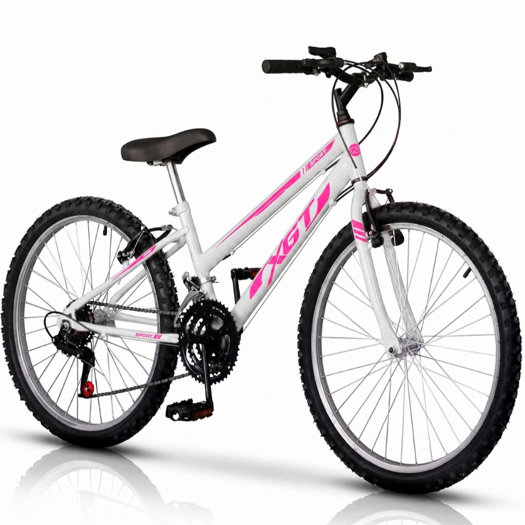 Bicicleta Aro 26 XGT Feminina Adulto Infantil 18 marchas Freio V-Brake