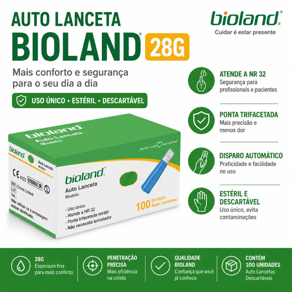 AUTO LANCETA - BIOLAND 28G