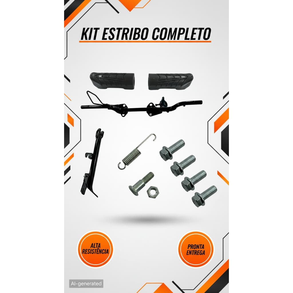 Estribo Pedal Apoio Completo Honda Fan Titan 125 150 160