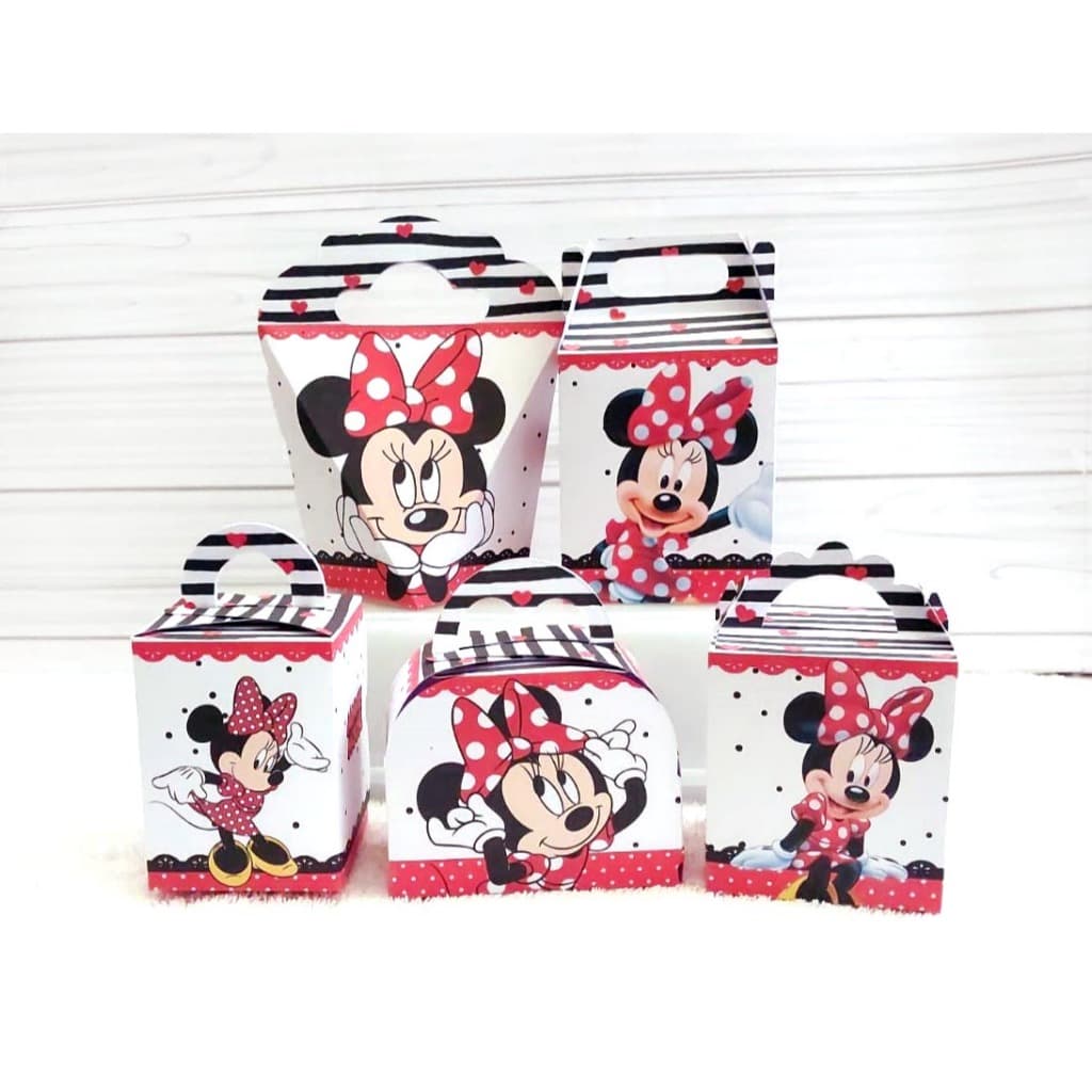 Kit Caixinha Minnie Vermelha Lembrancinha NÃO É PERSONALIZADO