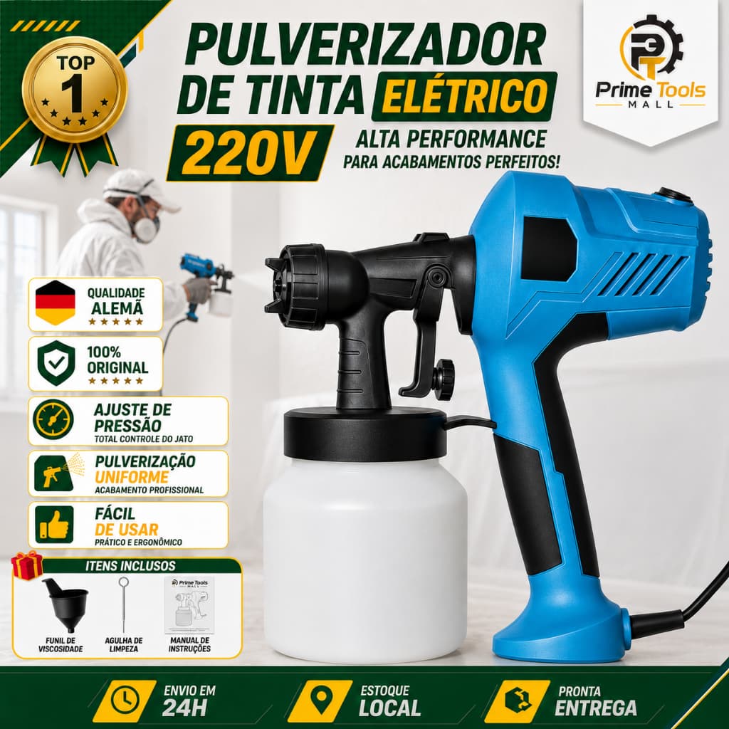 500W Pulverizador de Tinta Elétrico 220V/110V Pistola De Pintura Spray Profissional Bico Ajustável Pintar