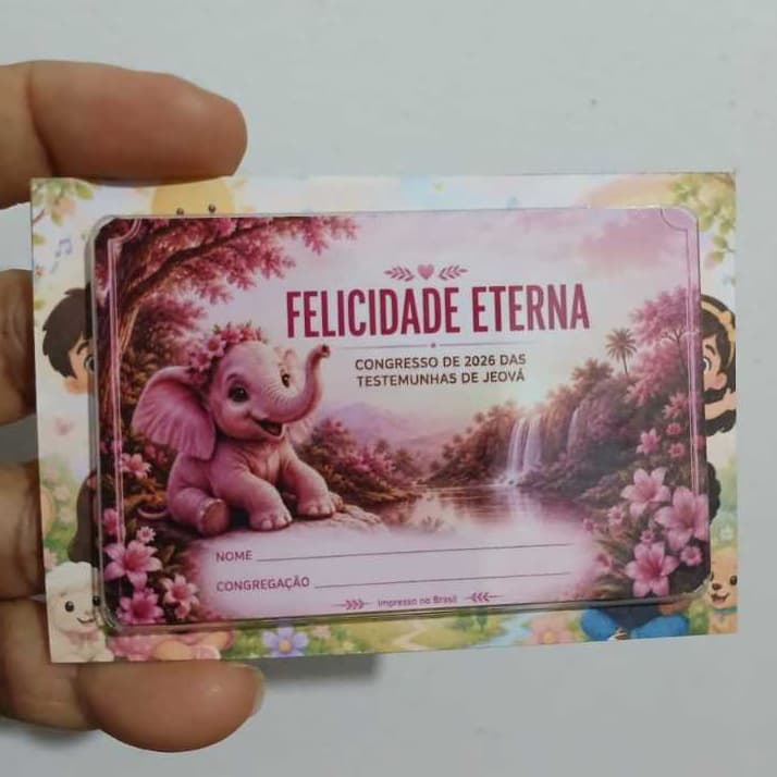 Crachá Acrílico Infantil Congresso  2026 com Imã Lapela Personalizada