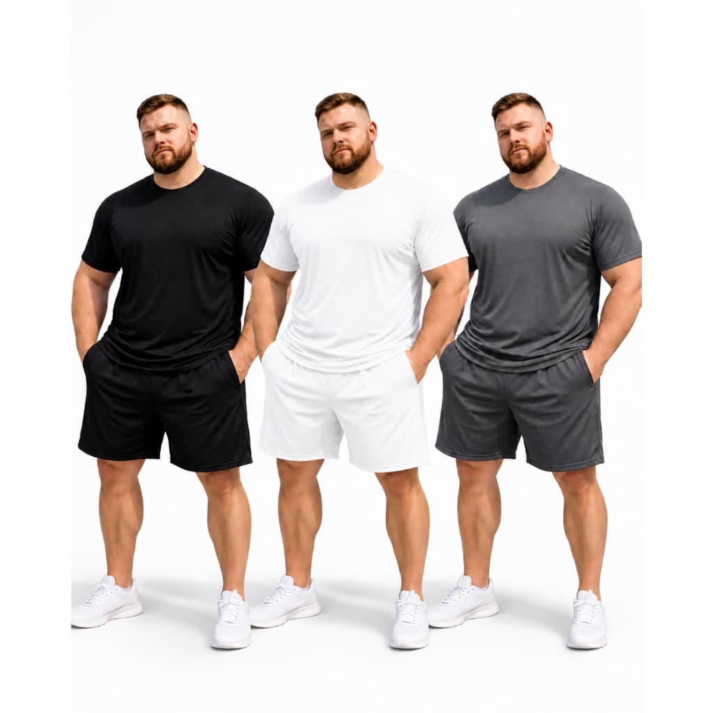 Kit 3 Camisetas Camisas Plus Size Masculina Dry Fit Básica Confortável Treino Corrida Trabalho Casual Academia