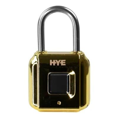 Cadeado Digital Biométrico HYE HYE-505 Recarregável Impressão Digital Rosa Ou Dourado