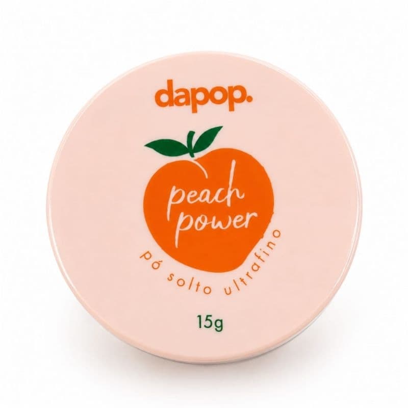 Pó Solto de Pêssego Dapop Peach Powder 15g | Pó Facial Ultrafino Efeito Blur Matte