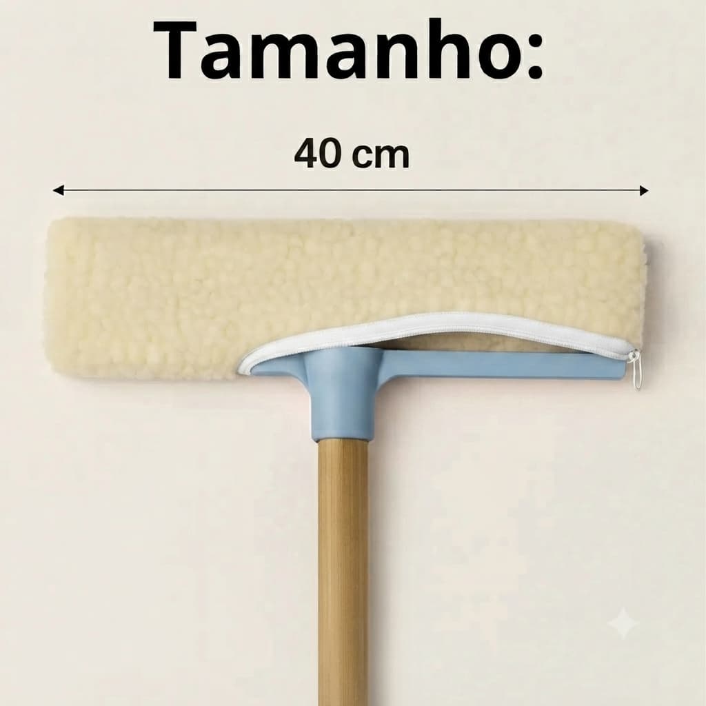 KIT 2 UNIDADES  Capa De Rodo Para Limpeza Limpe Mais Brics Tira Pó  Pano Sherpa 40 cm