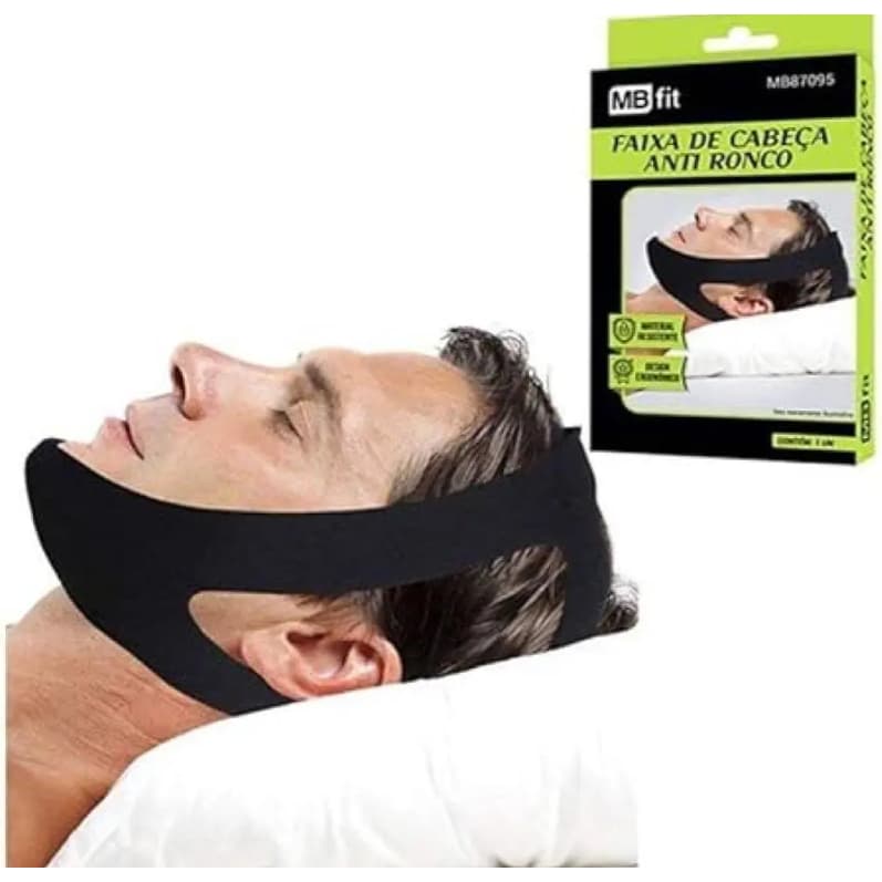 Faixa Anti Ronco Apneia Bruxismo Ajustavel Cabeca Mandibula