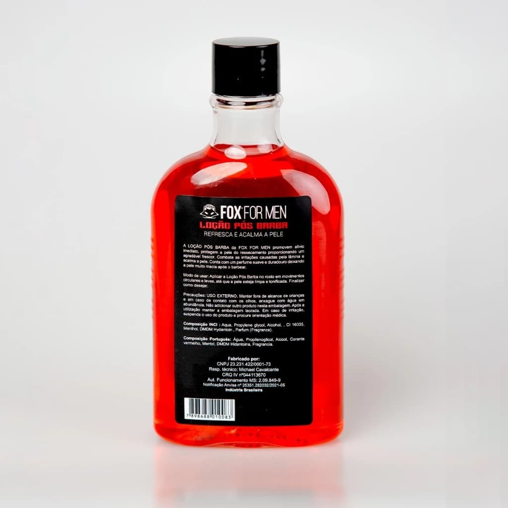 LOÇÃO PÓS BARBA 240ML - FOX FOR MEN (VERMELHA) TOP