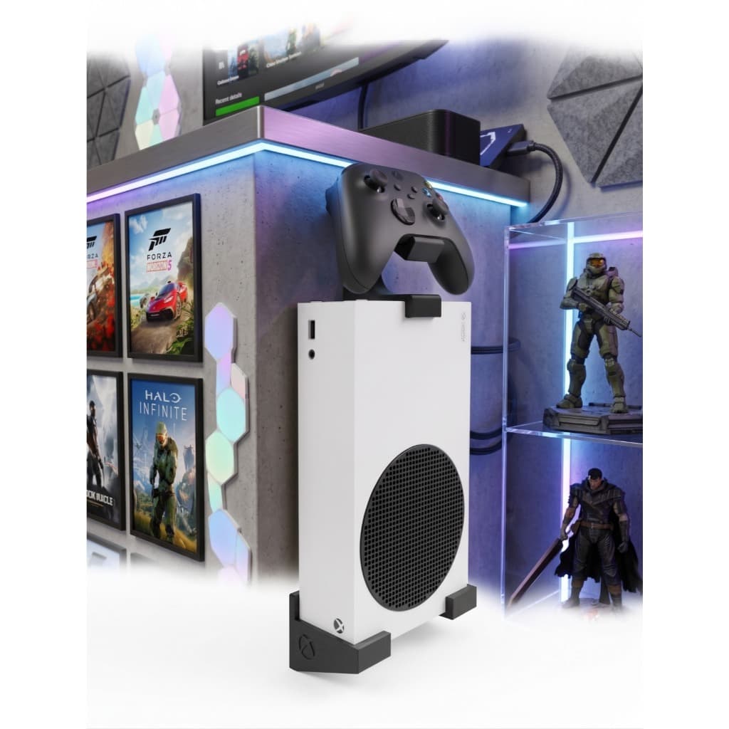 Kit Suporte Parede compativel com Xbox Series S + Suporte Controle + Kit Fixacao