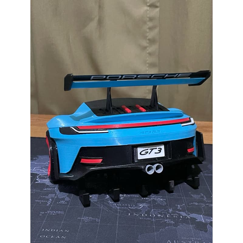 Porta Chaves Porsche GT3 RS 911 colecionável carro esportivo Setup Gamer 3D